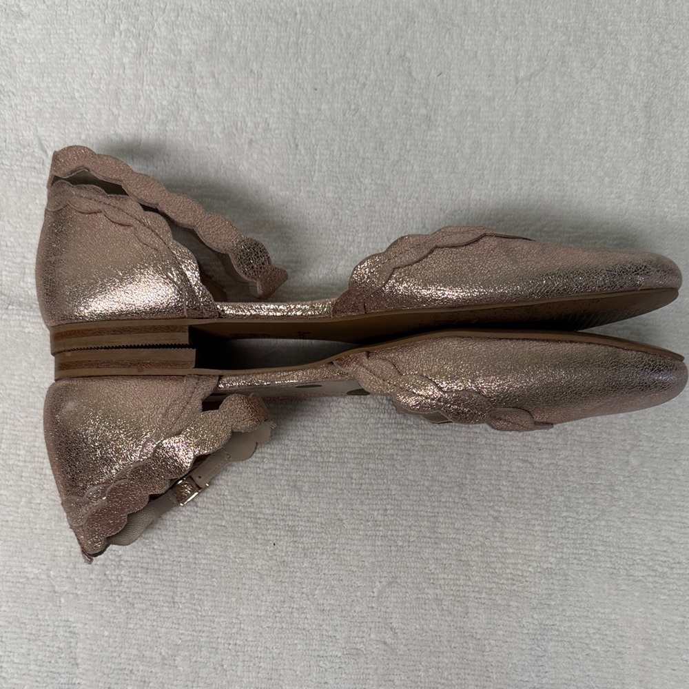 Boden Metallic Rose Gold Suede Elsie Ballet Flats Size 9.5 - Picture 3 of 13